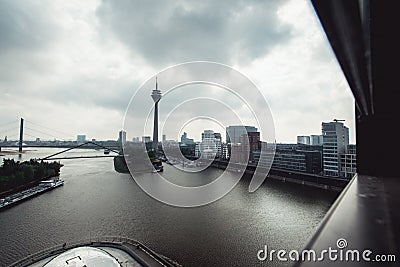 Dusseldorf cityscape skyline at summer 2017, Germany Editorial Stock Photo