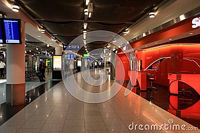 Dusseldorf, Germany 11 Friday 2020 international airport traveling in corona virus covid-19 times high quality prints Editorial Stock Photo