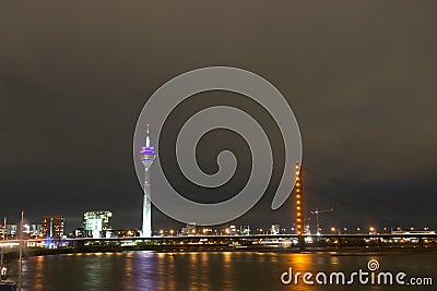 Dusseldorf - Germany night scene Stock Photo