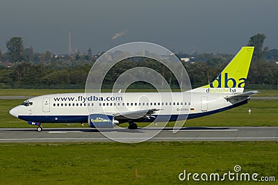 Dba deutsche ba Boeing B737-300 Editorial Stock Photo