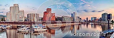 Dusseldorf media harbor, German city Editorial Stock Photo