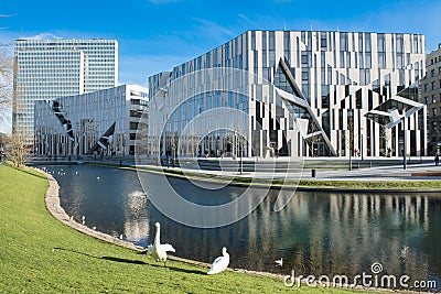 Dusseldorf - Libeskind Architecture on Koe-Bogen Editorial Stock Photo