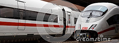 german ice trains panorama Editorial Stock Photo