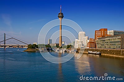 Dusseldorf Skyline Stock Photo