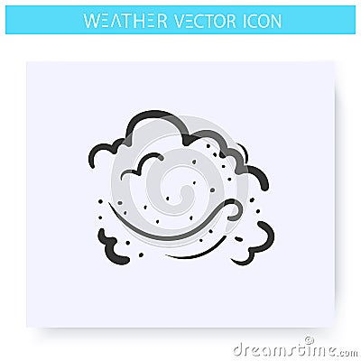 Dust icon. Dusty cloud Vector Illustration