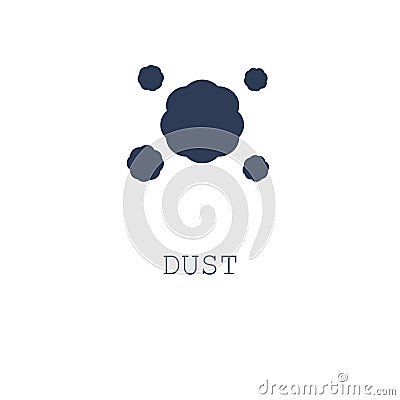 Dust icon on white background. Vector illustration. Vector Illustration