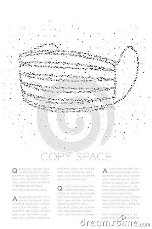 Dust mark or particulate respirator Abstract Geometric polygon square box and Triangle pattern, Pollution PM 2.5 concept Vector Illustration