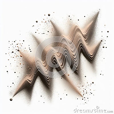Dust specks with a zigzag pattern, creating a lively and dynami Stock Photo
