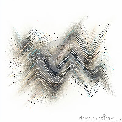 Dust specks with a zigzag pattern, creating a lively and dynami Stock Photo