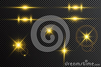 Dust white. White sparks shine with special light, sparkles on a transparent background. Christmas abstract pattern. Vector Illustration