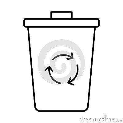 Dustbin, garbage can Vector icon which can easily modify Vector Illustration