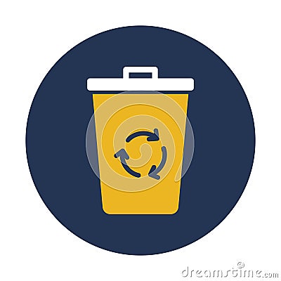Dustbin, garbage can Vector icon which can easily modify Vector Illustration