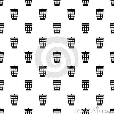 Dustbin for garbage pattern, simple style Vector Illustration