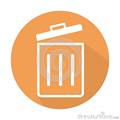 Dustbin glyph Background color isolated vector icon which can easily modify or edit Vector Illustration