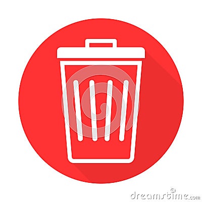 Dustbin glyph Background color isolated vector icon which can easily modify or edit Vector Illustration