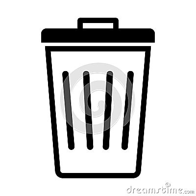 Dustbin glyph vector icon which can easily modify or edit Vector Illustration