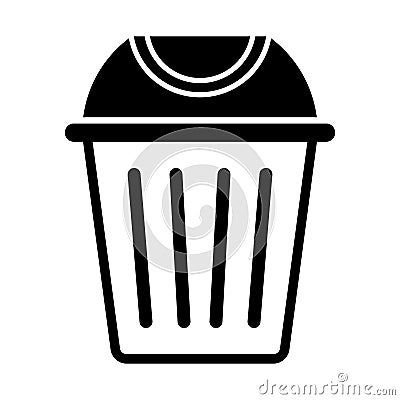 Dustbin glyph vector icon which can easily modify or edit Vector Illustration