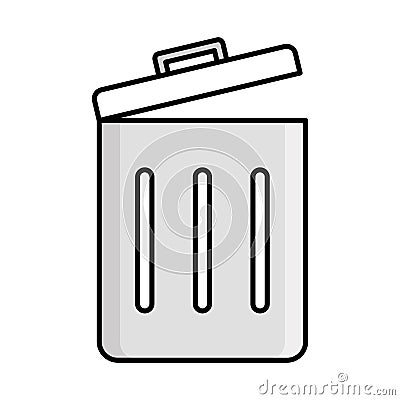 Dustbin Outline with Fill Color Vector icon which can easily modify or edit Vector Illustration