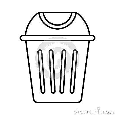 Dustbin Outline Vector icon which can easily modify or edit Vector Illustration