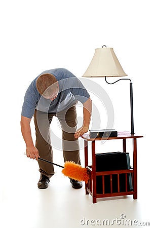 Duster Man Stock Photo