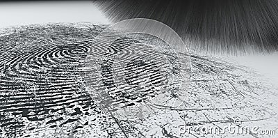 Dusting For Fingerprints On White Stock Photo