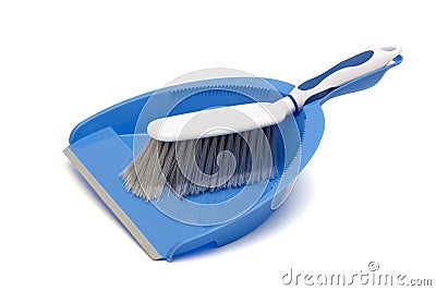 Dustpan and brush Stock Photo