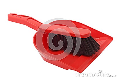 Dustpan and brush Stock Photo