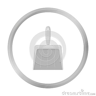 Dustpan monochrome icon. Illustration for web and mobile design. Vector Illustration