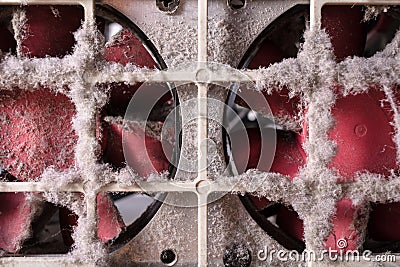 Dusty Cooling Fans Stock Photo