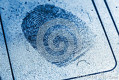 Dusty Fingerprint Record Stock Photo