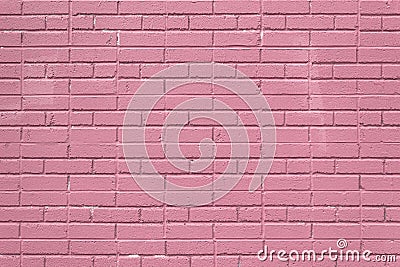 Dusty rose colored painted brick wall, creative copy space Stock Photo