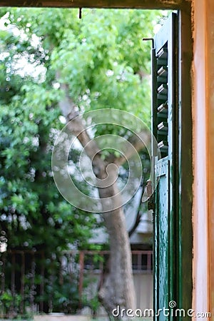 Rustic Window Stock Photo