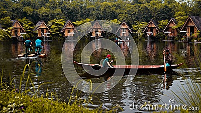 Dusun Bambu at Lembang Bandung Editorial Stock Photo