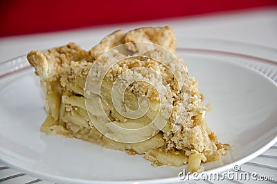 Dutch apple pie slice Stock Photo