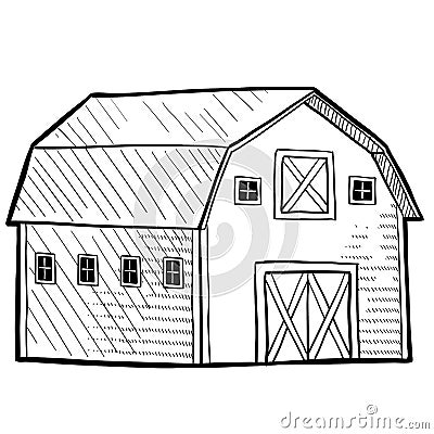 Dutch barn sketch Vector Illustration