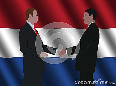 Dutch business meeting Cartoon Illustration