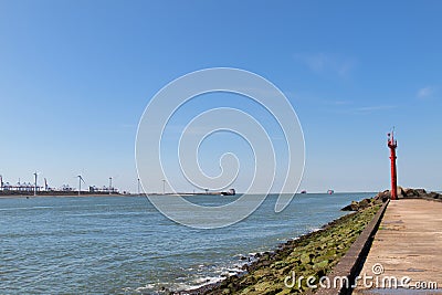 Dutch coast harbor Hoek van Holland Stock Photo