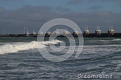 Dutch coast protection Stock Photo