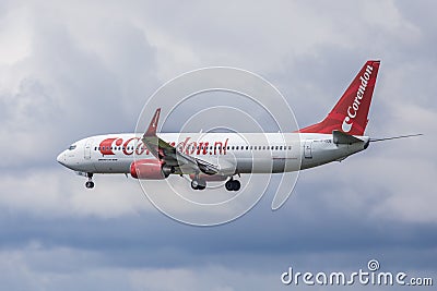 Dutch Corendon aircraft Editorial Stock Photo