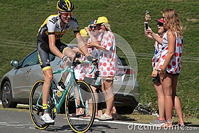 Dutch cyclist Robert Gesink in the lead Editorial Stock Photo