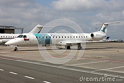 Dutch Denim Air Embraer ERJ-145 Editorial Stock Photo