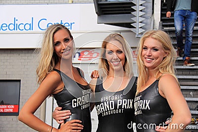 Dutch grid girls promotion team zandvoort Editorial Stock Photo