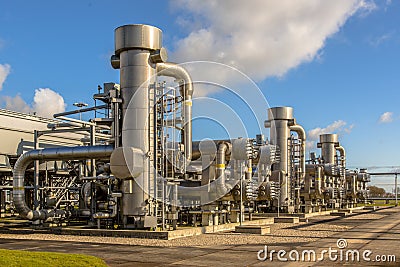 Dutch Natural gas processing site Stock Photo