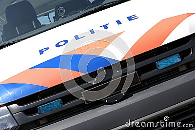 Dutch police car Editorial Stock Photo