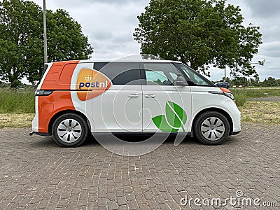 Dutch PostNL Volkswagen ID. Buzz Editorial Stock Photo