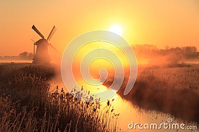 Dutch sunrise Stock Photo