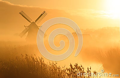 Dutch sunrise Stock Photo