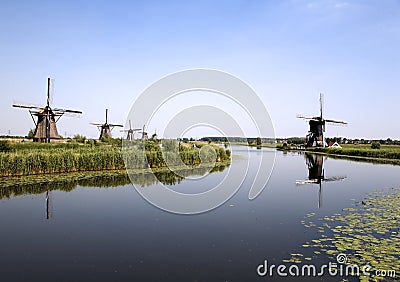 Dutch windmills in Kinderdijk 6 Stock Photo