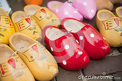 Dutch wooden clogs Stock Photo