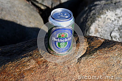 Dutche new Heineken alchol free in dragor in Denmark Editorial Stock Photo